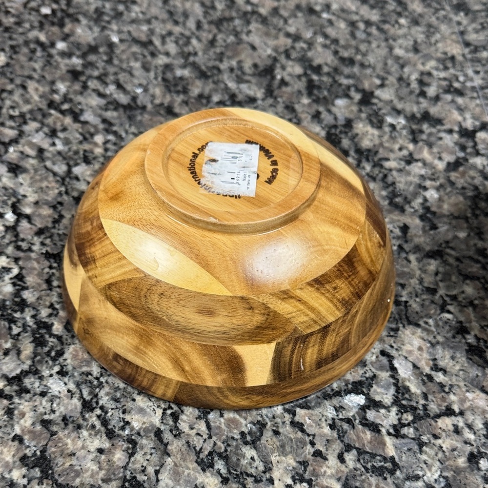 Rustic Farmhouse Wooden Bowl Set - Rich Brown - Picture 6 of 12